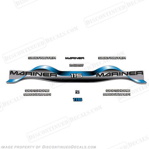 Fits mariner 115hp decal kit - blue