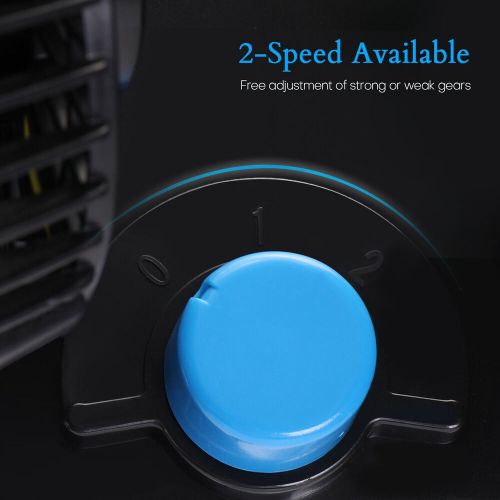 60w car truck dual head cooling fan usb air cooler 360° rotatable auto vehicle