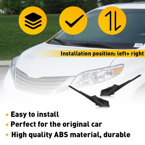 For 11-20 toyota sienna 2x lh&amp;rh outer windshield window wiper cowl cover panel