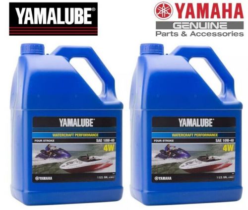 2x yamaha yamalube 4w waverunner 4-stroke engine oil 10w40 sae lub-10w40-wv-04