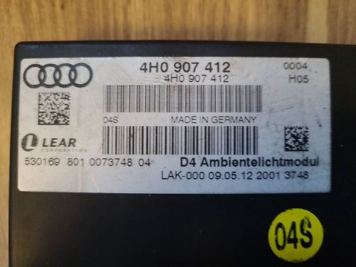 Audi a8 4h d4 2009-2017 ambient light control module 4h0907412