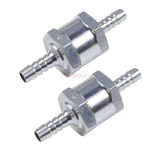 2-pcs 6mm 1/4&#034; fuel non return one way check valve petrol diesel aluminium alloy