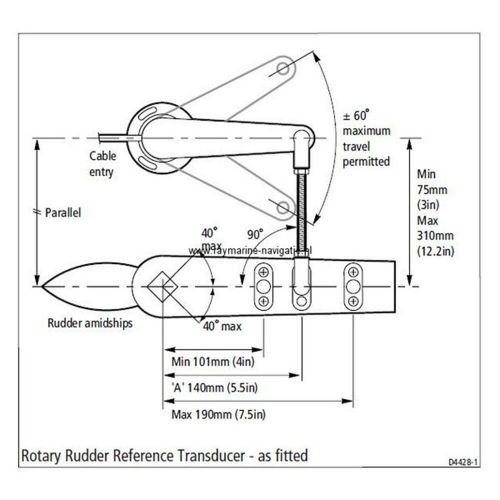 Raymarine m81105 - rotary rudder feedback