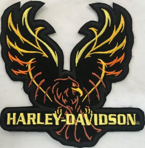 Harley davidson rising fury patch 5&#034; x 5&#034; motorcycle vest jacket emb537382