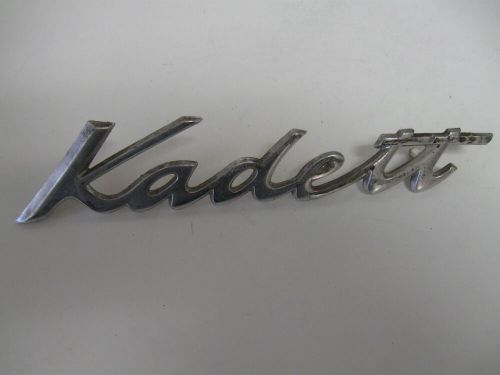 Opel&#034; kadett&#034;   emblem badge script w pins  used #2885333