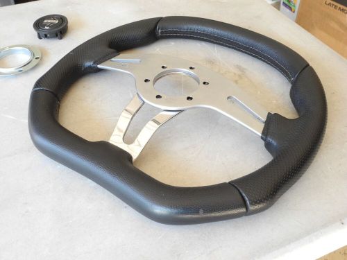 Used genuine momo trek r leather steering wheel - great shape comes as shown