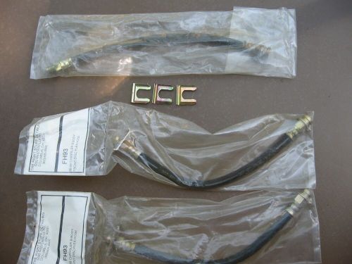 1966-1969 chrysler charger mopar b body front &amp; rear brake hose (3)