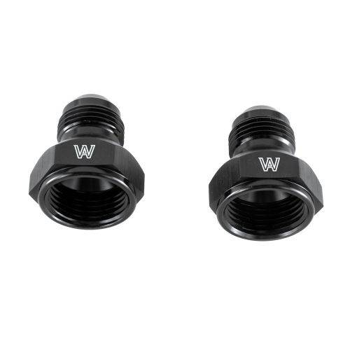 Pair 12 an female to 10 an male flare reducer fitting fuel cell bulkhead adapter