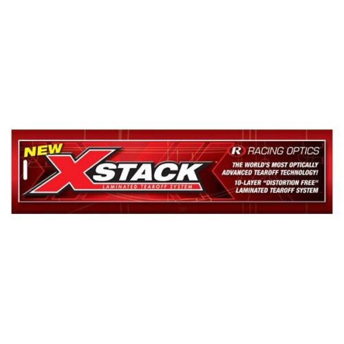 Racing optics 10237c - xstack™ clear laminated banana tearoffs for bell rs7/hp7