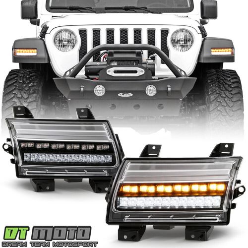 [halogen upgrade] 2018-2022 jeep wrangler jl led parking sequentia signal lights