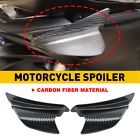 2 pcs motorcycle side winglets air deflector wing spoiler gloss carbon fiber exd