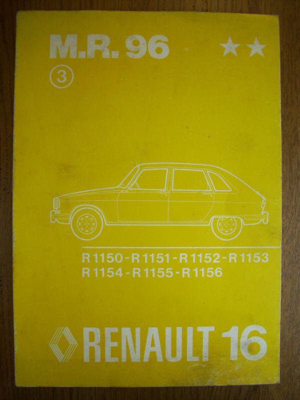 Renault 16 m. f. 96 3 r1150-1151-r1152-r1153-r1154-r1155-r1156 manual repair11