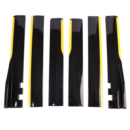 For mercedes-benz e200 e300 e450 front bumper lip 86&#034; side skirt black yellow