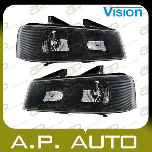 Pair head light lamp assembly 03-10 chevy express 1500 2500 3500 composite lh+rh