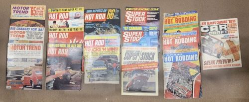 Vintage hot rod car magazines from the 60’s lot of 14