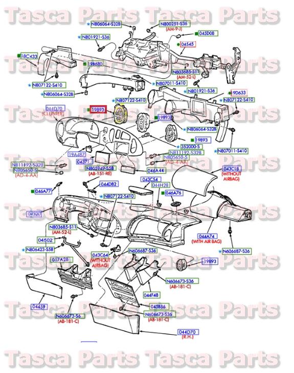 Brand new oem auxiliary a / c register 1992-1997 ford e - 150 e - 250 e - 350