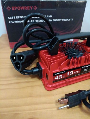 Golf cart 48v 15a battery charger with rxv plug/led for club car ezgo yamaha