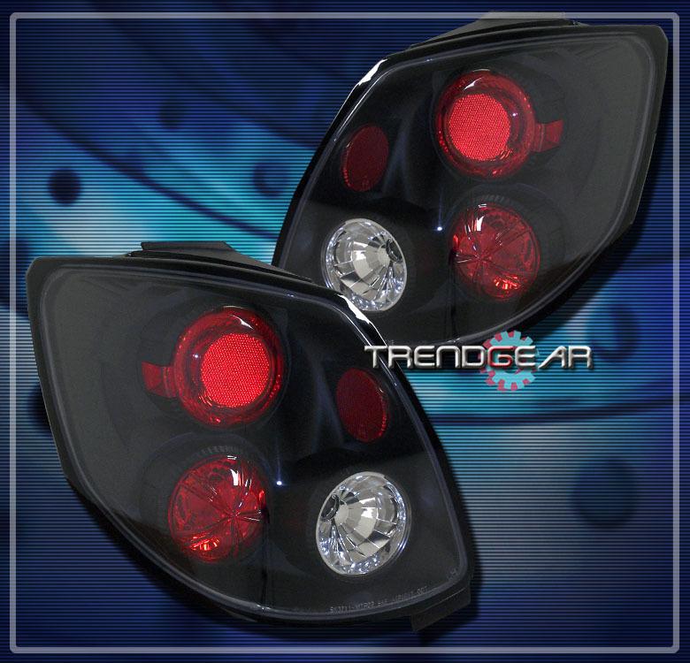 02-05 toyota matrix jdm altezza tail brake lights black 03 04 xr xrs wagon 4dr