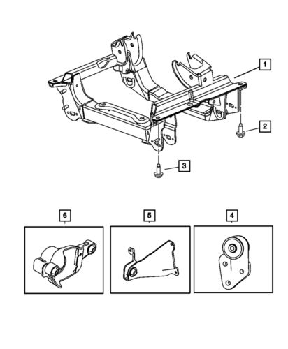 Genuine mopar front suspension cradle 6508813aa