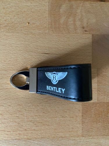 New genuine bentley motors lanyard usb key ring key chain key fob black leather