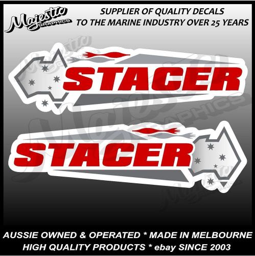 Stacer - 450mm x 135mm x 2 - original - left &amp; right pair - boat decals