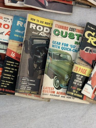 Vintage custom and hot rod car magazines from the 1950’s &amp; 60’s lot of 20