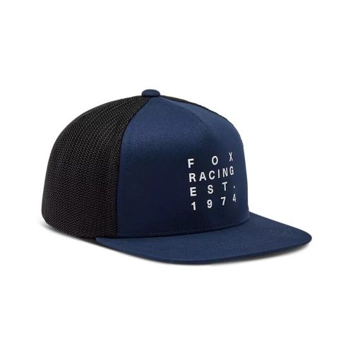 Fox racing est.1974 youth trucker one size motocross hats - black/midnight blue