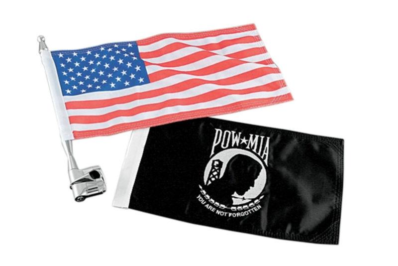 Kuryakyn vertical flag mount with flag - luggage rack mount 1/2 inch flag mount