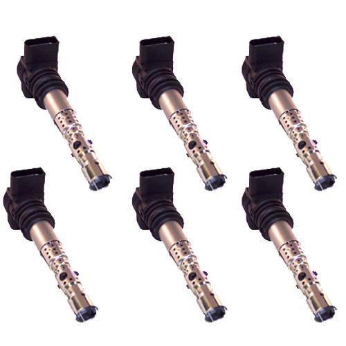 Ignition coil - set of 6 - vw audi 1.8l 2.7l turbo - 06b905115r - new