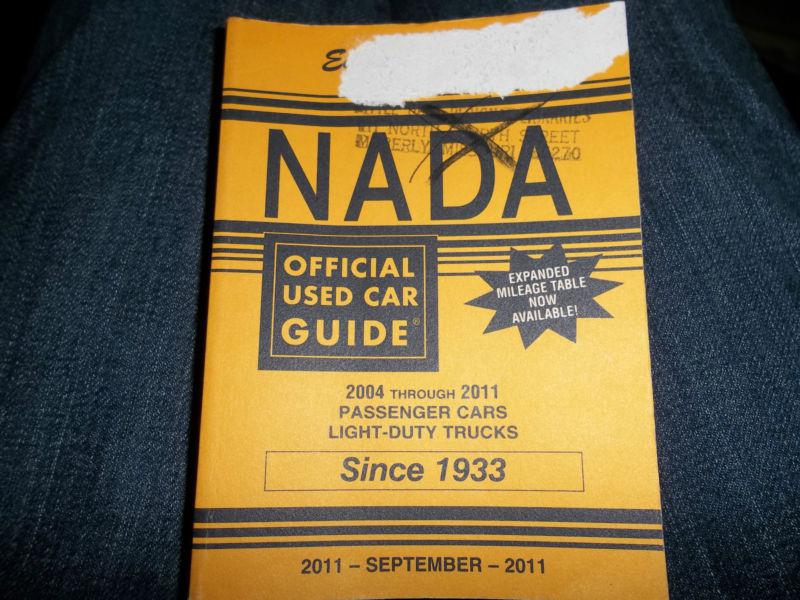 Nada september 2011 passenger cars light-duty trucks used car guide ex library