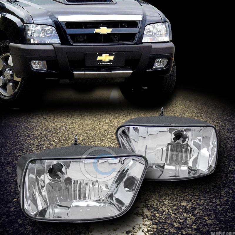 Euro chrome clear lens front bumper fog lights lamps 02-09 chevy trailblazer suv