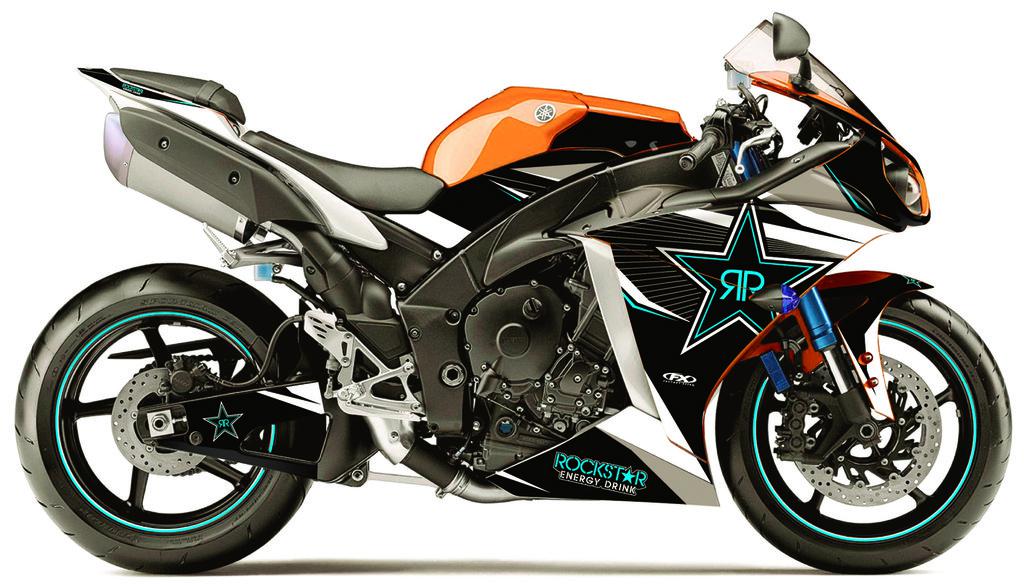 Factory effex rockstar outline complete graphic kit for yamaha yzf-r1 2004-2006