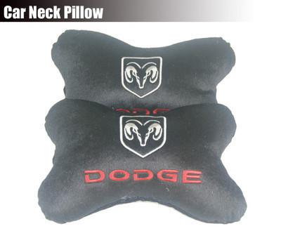 2x dodge plush soft seat head neck rest pillow cushion pad dakota intrepid black