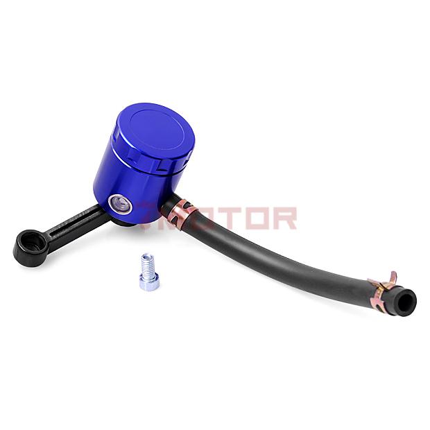 New blue universal fit motorcycle cylinder fluid oil reservoir brake clutch tank