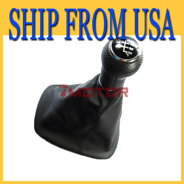 Us leatherette gear shift knob gaitor shifter lever stick for vw 85-92 golf mk2