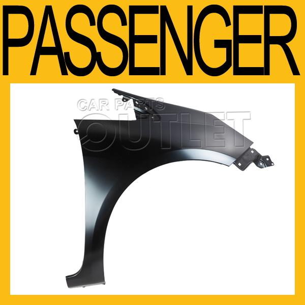 2009-2012 honda fit passenger right front fender primered black steel primed rh