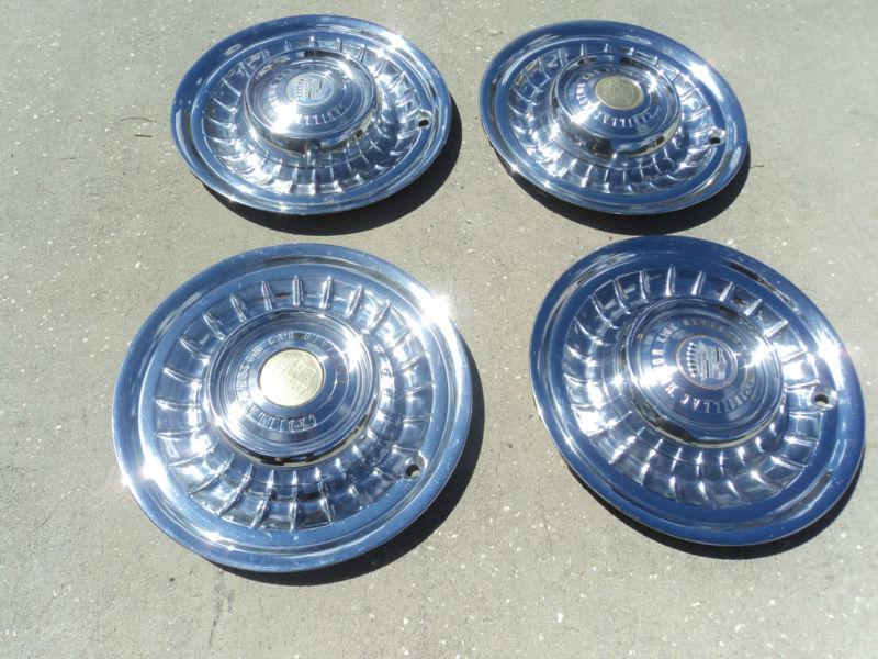 1958 cadillac wheel covers hubcaps oem