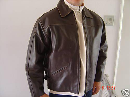 Brown leather jacket bought in holland never worn l 