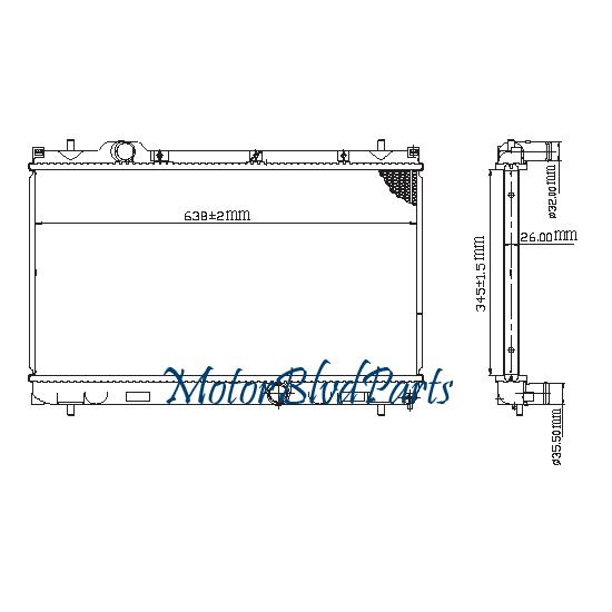 2003 2004 2005 dodge neon srt-4 2.4l turbo inj 4cyl fwd engine cooling radiator