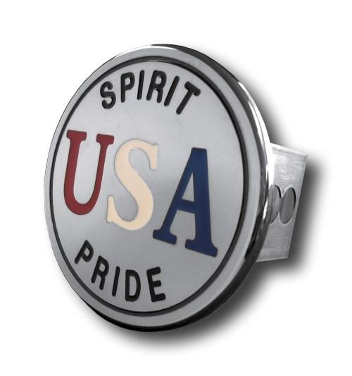 Patriotic usa chrome trailer hitch plug made in usa genuine