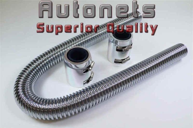 36" polished stainless steel radiator hose kit universal fit hot rat rod