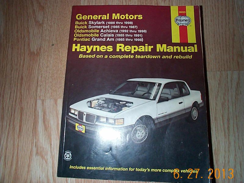  haynes repair manual buick/olds/pontiac