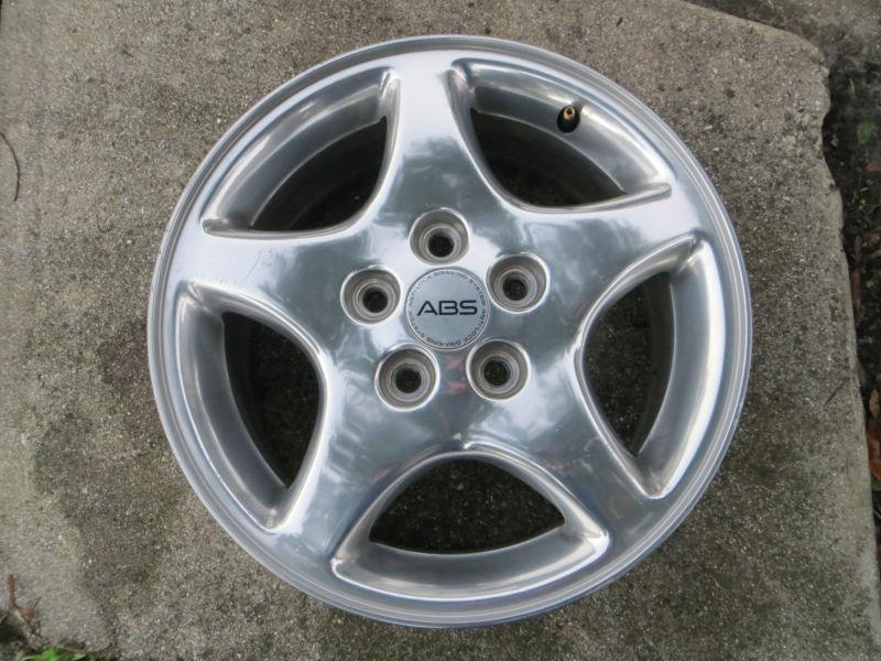 97 - 03 pontiac grand prix 16" 5 spoke polished aluminum wheel / rim  oem  6529