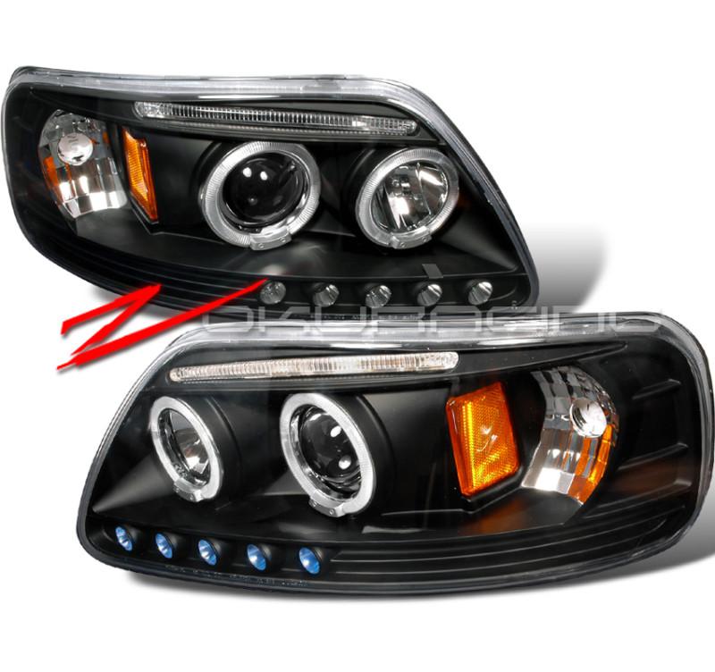 97-03 ford f150/expedition projector headlights black