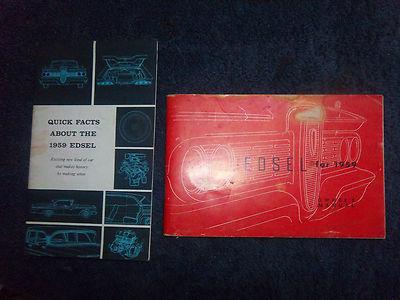 1959 edsel owner's manual- original