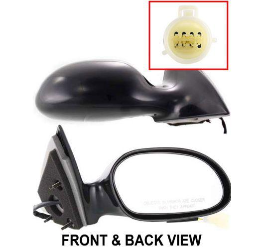 New electric power black passenger side view mirror for taurus/sable right door