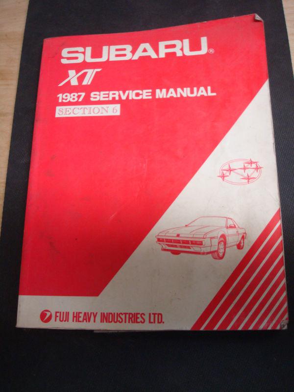 1987 subaru xt  section 6 factory service manual no reserve! dealer book repair