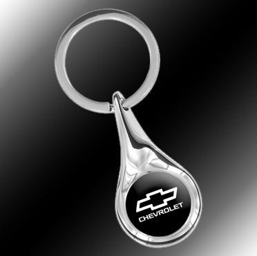 *chevy®* key chain fob holder ring *chrome*