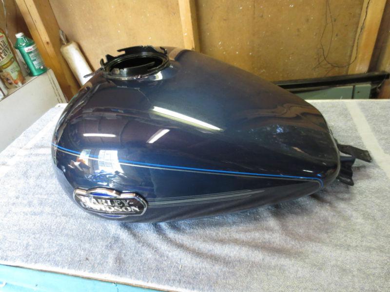 2008 harley ultra glide classic touring electra fuel tank dark blue pearl gas