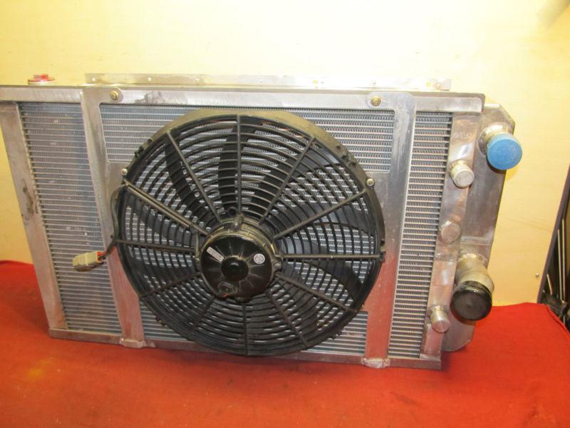 Nascar c & r visteon aluminum radiator cooler spal fan #209